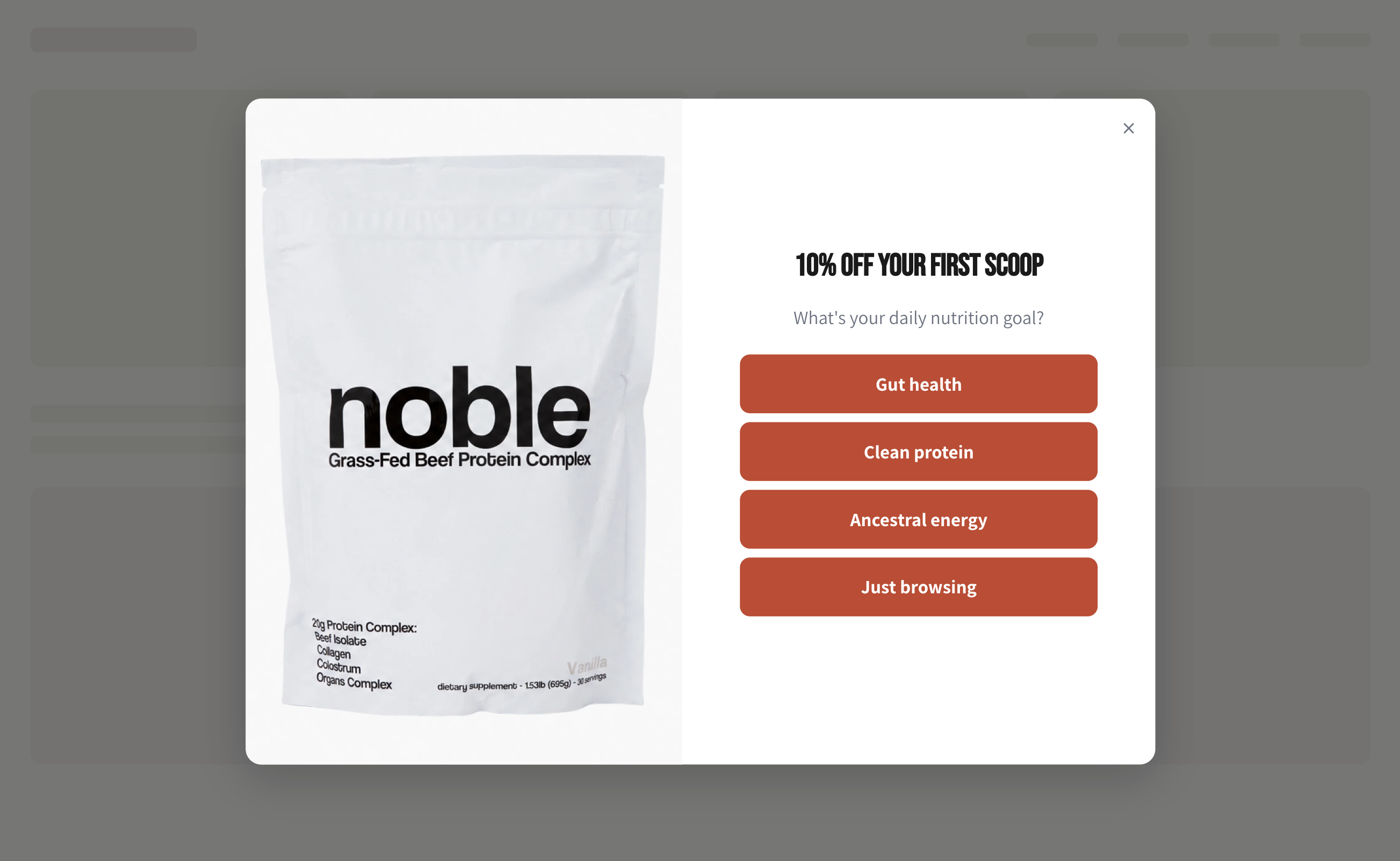 A signup popup for your store
